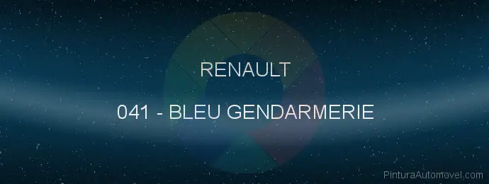 Pintura Renault 041 Bleu Gendarmerie