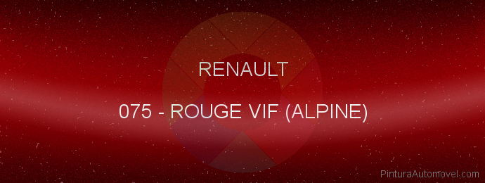 Pintura Renault 075 Rouge Vif (alpine)