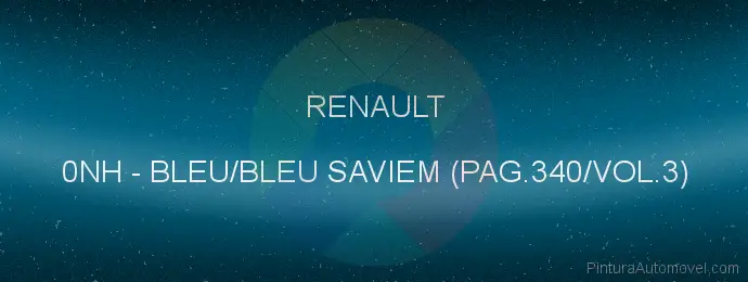 Pintura Renault 0NH Bleu/bleu Saviem (pag.340/vol.3)