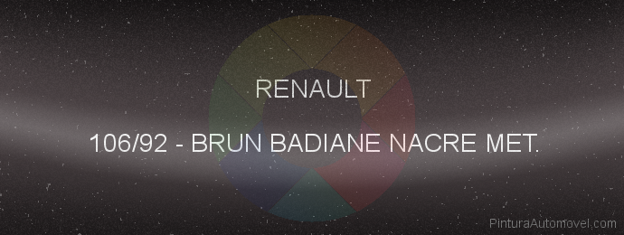 Pintura Renault 106/92 Brun Badiane Nacre Met.