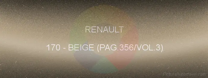 Pintura Renault 170 Beige (pag.356/vol.3)