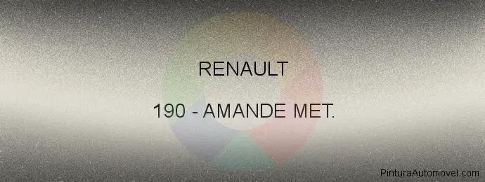 Pintura Renault 190 Amande Met.