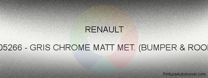Pintura Renault 205266 Gris Chrome Matt Met. (bumper & Roof)