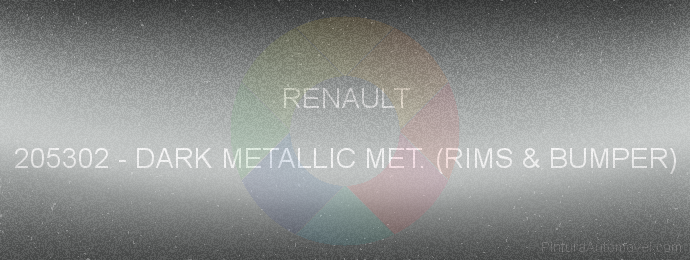 Pintura Renault 205302 Dark Metallic Met. (rims & Bumper)