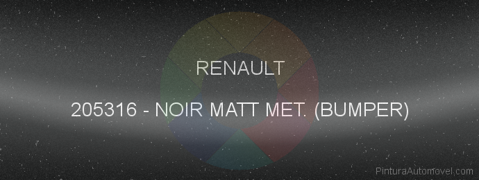 Pintura Renault 205316 Noir Matt Met. (bumper)