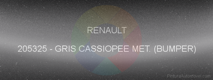 Pintura Renault 205325 Gris Cassiopee Met. (bumper)