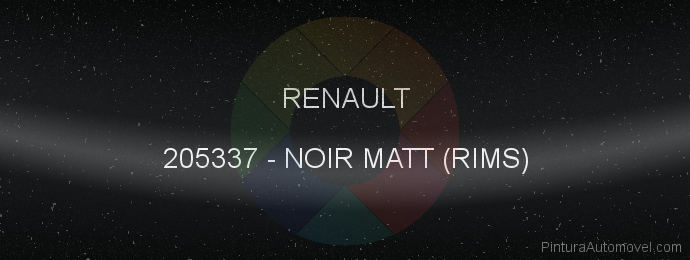 Pintura Renault 205337 Noir Matt (rims)