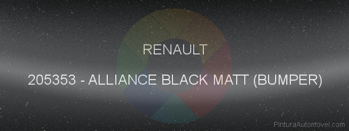 Pintura Renault 205353 Alliance Black Matt (bumper)