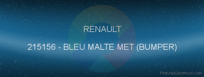 Pintura Renault 215156 Bleu Malte Met (bumper)