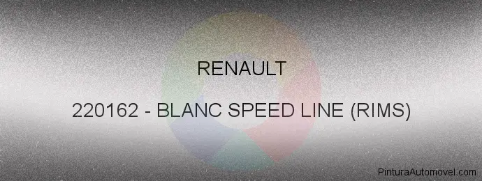 Pintura Renault 220162 Blanc Speed Line (rims)