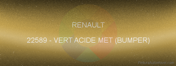 Pintura Renault 22589 Vert Acide Met (bumper)