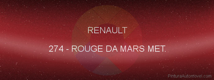 Pintura Renault 274 Rouge Da Mars Met.