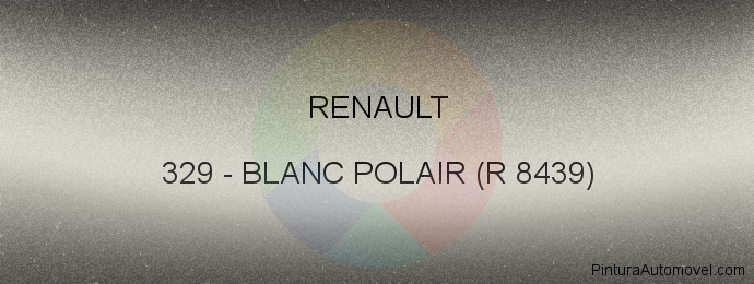 Pintura Renault 329 Blanc Polair (r 8439)