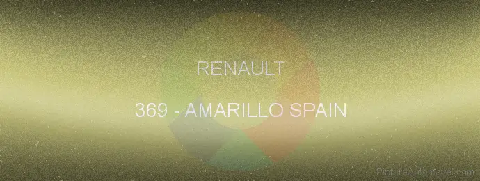 Pintura Renault 369 Amarillo Spain