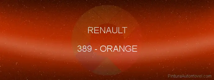 Pintura Renault 389 Orange