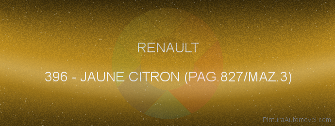 Pintura Renault 396 Jaune Citron (pag.827/maz.3)