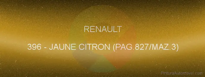 Pintura Renault 396 Jaune Citron (pag.827/maz.3)