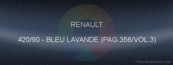 Pintura Renault 420/90 Bleu Lavande (pag.356/vol.3)