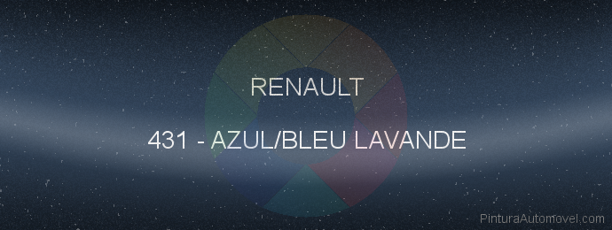 Pintura Renault 431 Azul/bleu Lavande