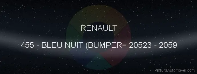 Pintura Renault 455 Bleu Nuit (bumper= 20523 - 2059