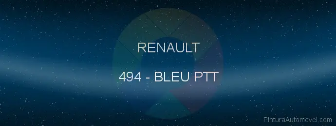 Pintura Renault 494 Bleu Ptt