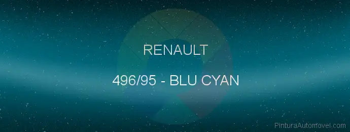 Pintura Renault 496/95 Blu Cyan