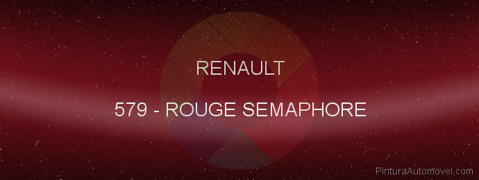 Pintura Renault 579 Rouge Semaphore
