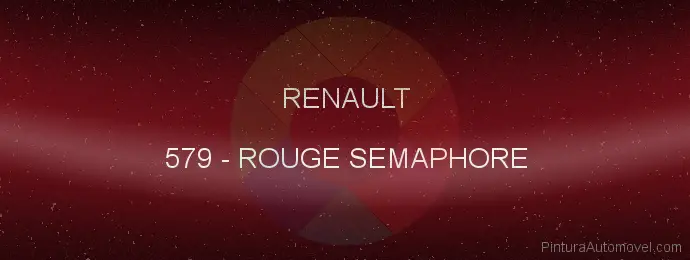 Pintura Renault 579 Rouge Semaphore