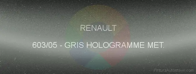 Pintura Renault 603/05 Gris Hologramme Met.