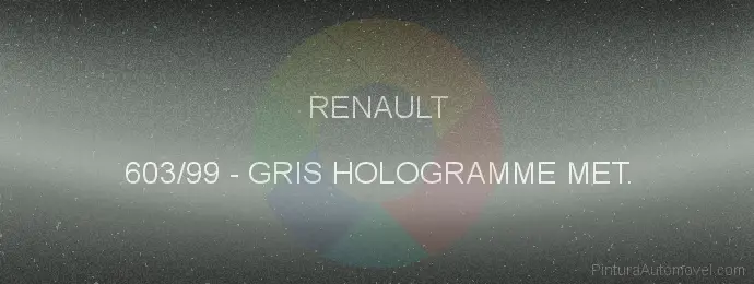 Pintura Renault 603/99 Gris Hologramme Met.