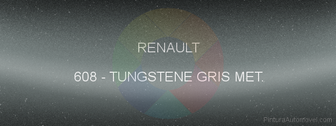 Pintura Renault 608 Tungstene Gris Met.