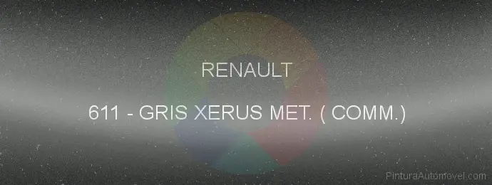 Pintura Renault 611 Gris Xerus Met. ( Comm.)