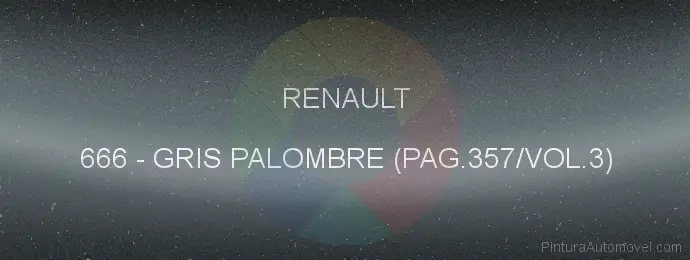 Pintura Renault 666 Gris Palombre (pag.357/vol.3)