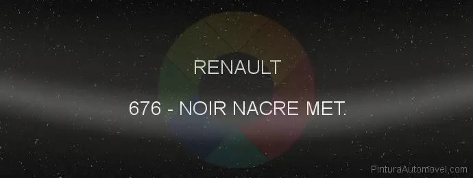 Pintura Renault 676 Noir Nacre Met.