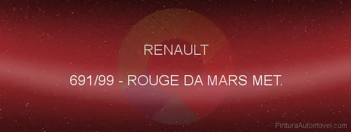 Pintura Renault 691/99 Rouge Da Mars Met.