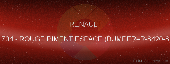 Pintura Renault 704 Rouge Piment Espace (bumper=r-8420-8