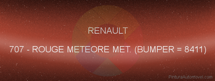 Pintura Renault 707 Rouge Meteore Met. (bumper = 8411)