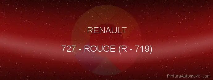 Pintura Renault 727 Rouge (r - 719)