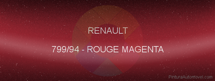Pintura Renault 799/94 Rouge Magenta