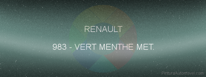 Pintura Renault 983 Vert Menthe Met.