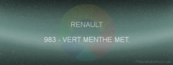 Pintura Renault 983 Vert Menthe Met.