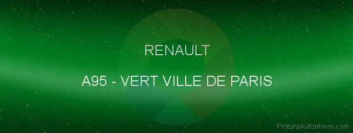 Pintura Renault A95 Vert Ville De Paris