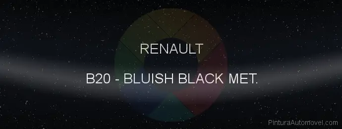Pintura Renault B20 Bluish Black Met.