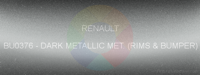 Pintura Renault BU0376 Dark Metallic Met. (rims & Bumper)