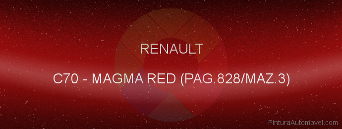 Pintura Renault C70 Magma Red (pag.828/maz.3)