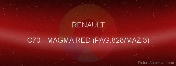 Pintura Renault C70 Magma Red (pag.828/maz.3)