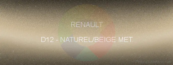 Pintura Renault D12 Naturel/beige Met.
