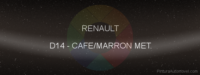 Pintura Renault D14 Cafe/marron Met.