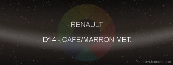 Pintura Renault D14 Cafe/marron Met.