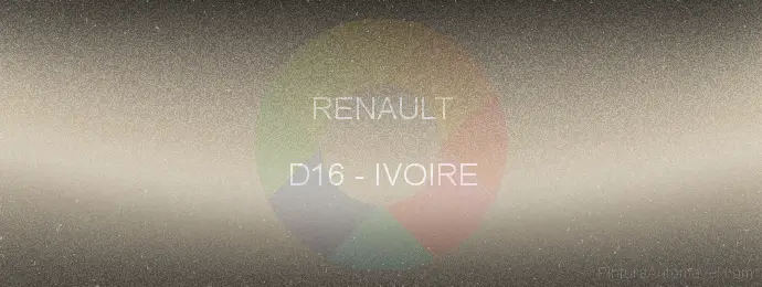 Pintura Renault D16 Ivoire